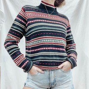 Vintage Multicolored Hand Embroidered Sweater